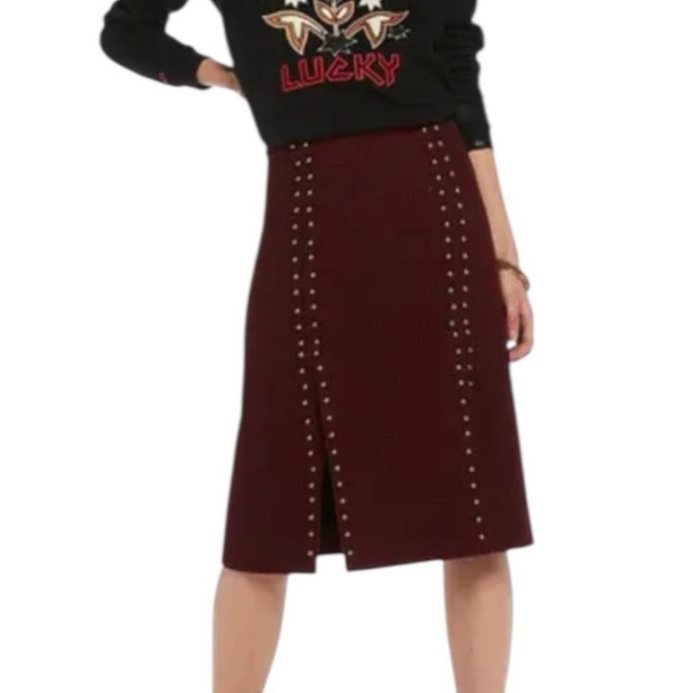 SCOTCH & SODA GRUNGE WOOL BLEND HOUNDSTOOTH MAISON SKIRT SZ XS EUC